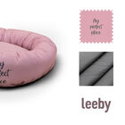 Leeby Cama Donut Antideslizante Rosa para gatos, , large image number null